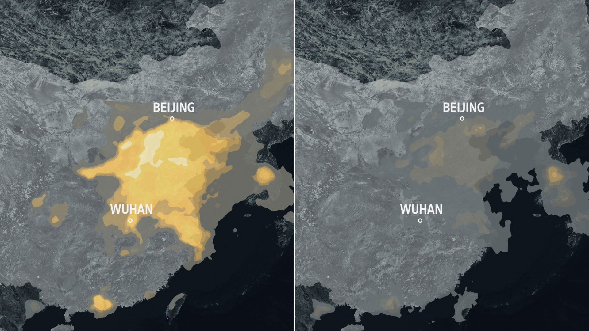 NASA Pollution Satellite Map over Beijing, China image